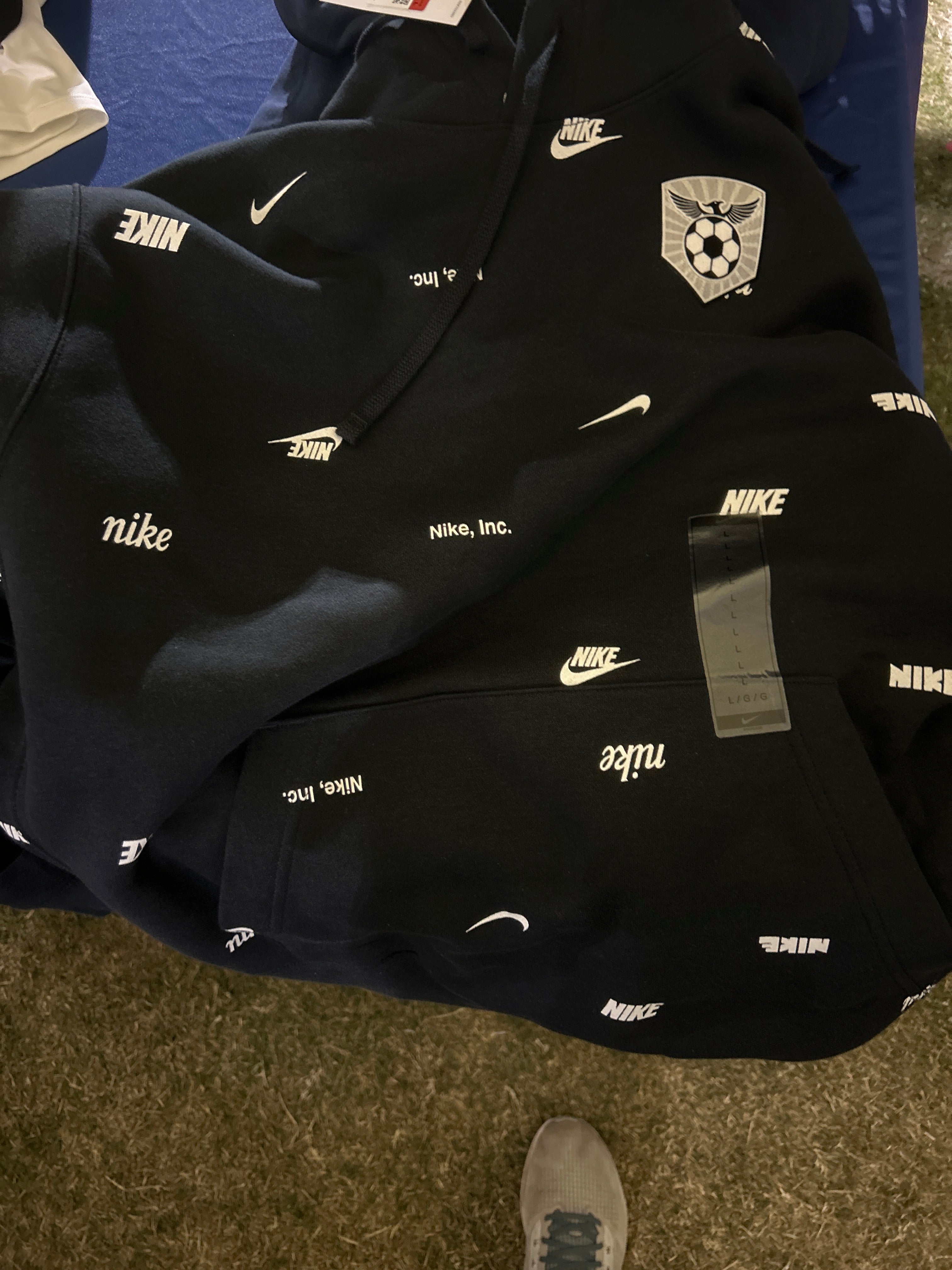 Nike letter hoodie black