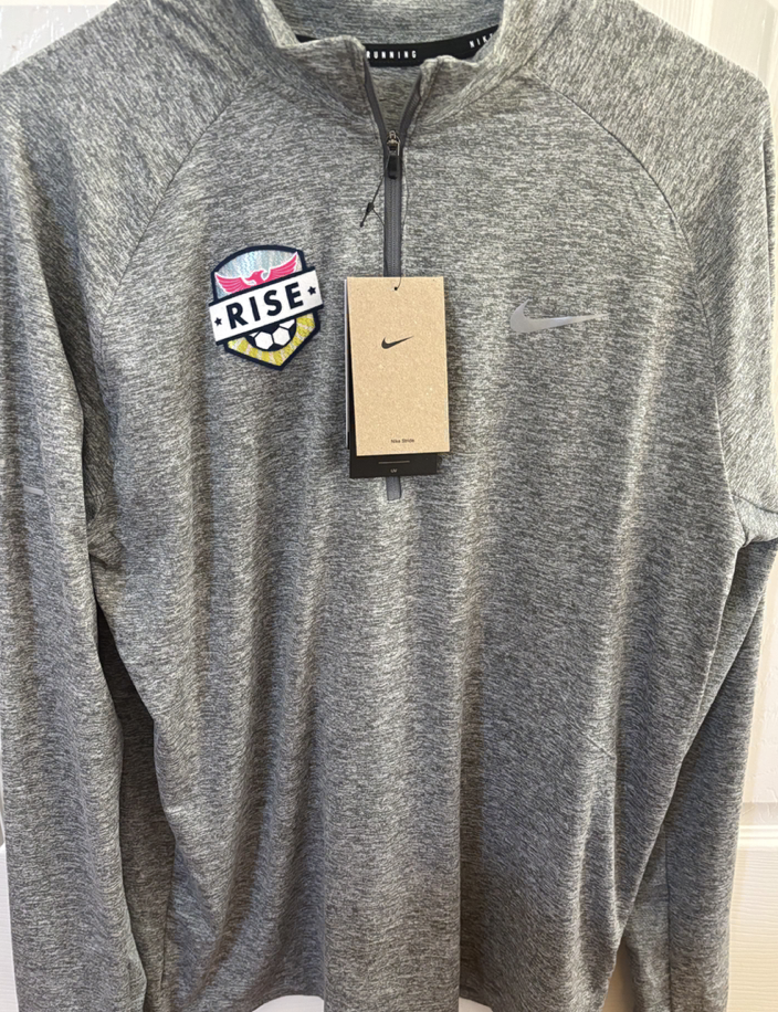 Nike Mens Dri-FIT UV 1/4-Zip Running Top - Gray