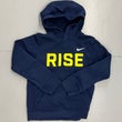 Nike Youth RISE Hoodie - Navy with Volt