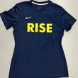 Nike Youth RISE Dri-FIT T-Shirt - Navy with Volt